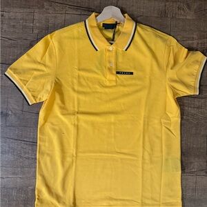 Prada Yellow Polo Shirt with Black Accents